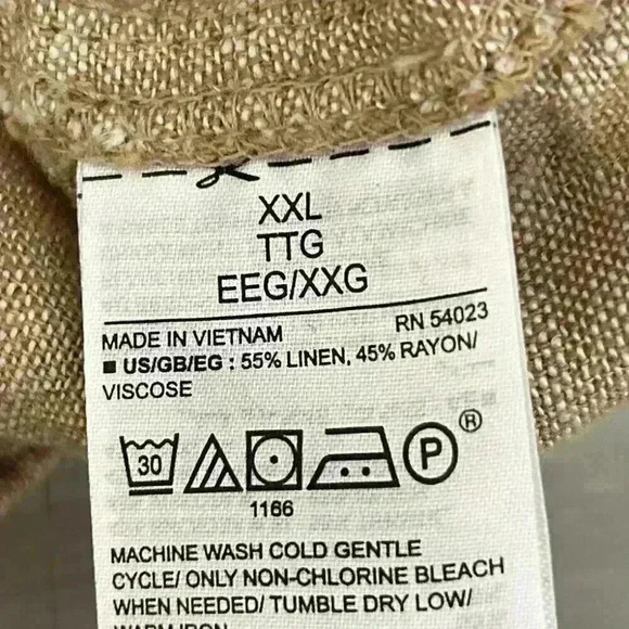 GAP Linen Elastic Waist Tie Front Shorts with Pockets Size XXL 2XL Chino Linen - Picture 4 of 10